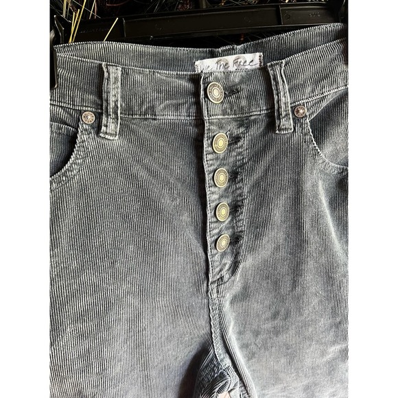 We the Free Free sage/blue/green Corduroy Free People Pants Button Fly S… - Picture 11 of 14